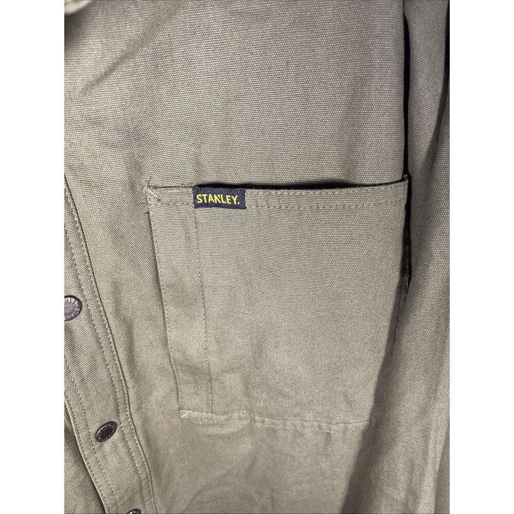 Stanley Canvas Heavy Duty Work Jacket Blanket Interior Size Large - Picture 3 of 10